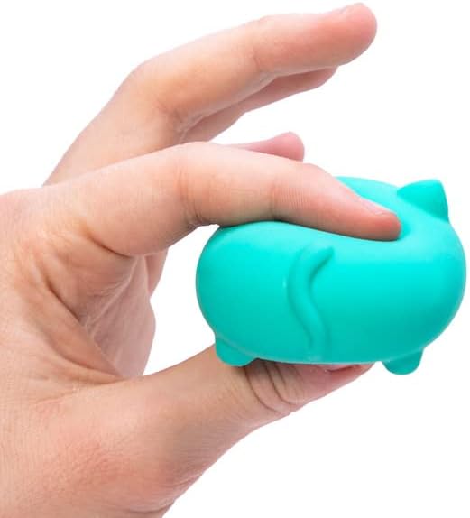 Schylling NeeDoh Teenie Cool Cat - Sensory Squeeze Toy - Contains 3 Mini Groovy Globs - 1.5" Wide - Color May Vary (Pack of 1)