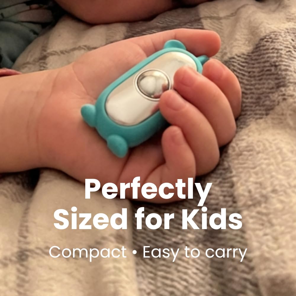 Glowco CalmCarry Mini Bear Kids Sleep Aid Device – Handheld Microcurrent Relaxation Tool, Supports Calm, Focus & Gentle Relief, USB Rechargeable, Portable Wellness Device for Children (Pink)
