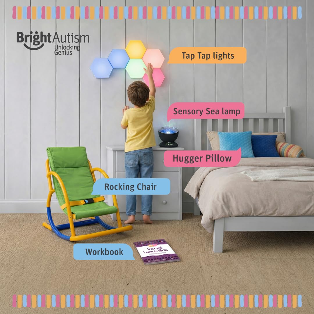 Bright Autism Sensory Rocking Chair for Kids (3–8 Years) – Indoor & Outdoor Kids Little Rocking Chair for Autism & ADHD | Unlocks Focus, Balance & Creativity | Bedroom, Playroom & Classroom