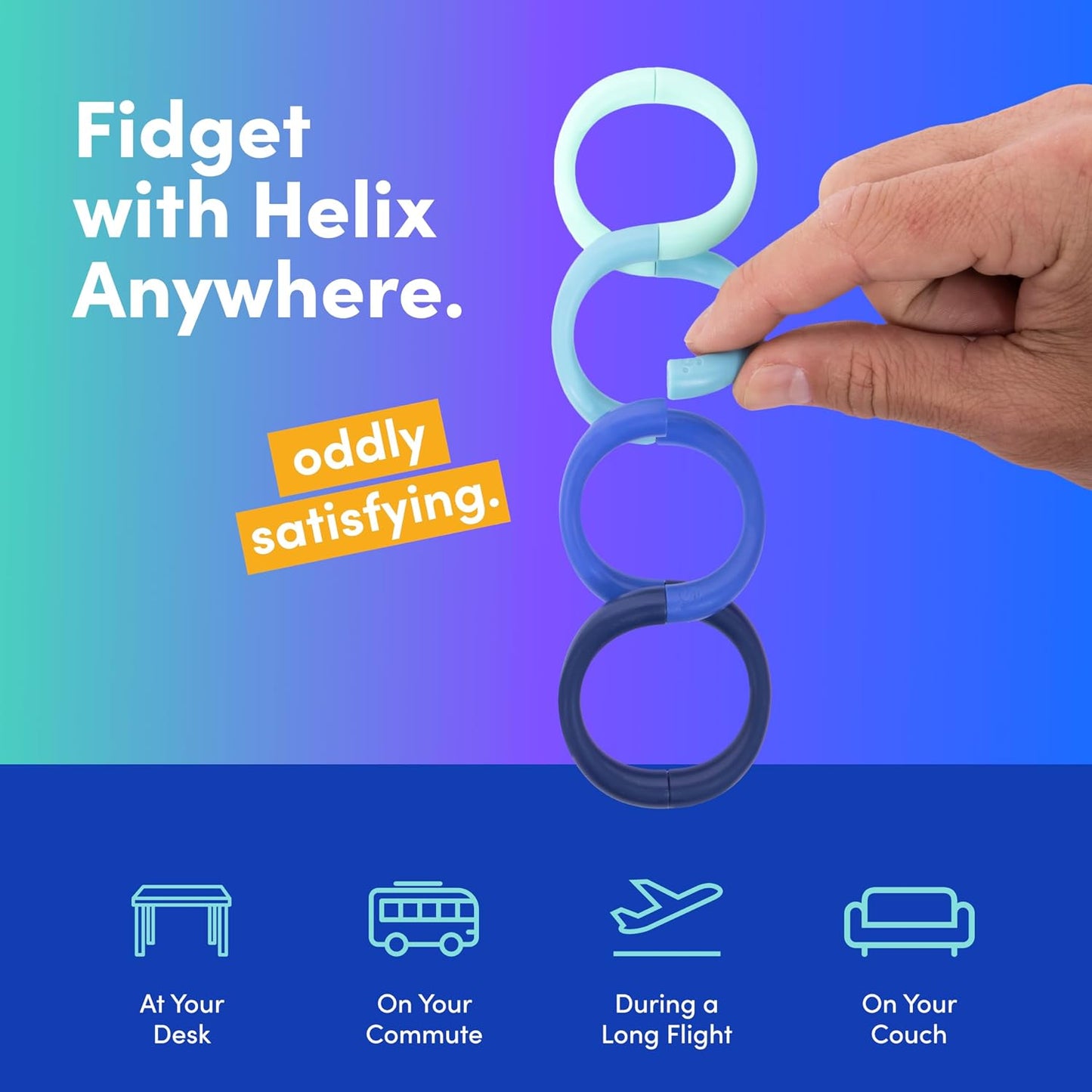 Speks Helix Magnetic Fidget Toy | Stress Relief Desk Toy for Adults & Teens 14+ | Sensory Toy | Office Gifts | Fleks & Helix Bundle