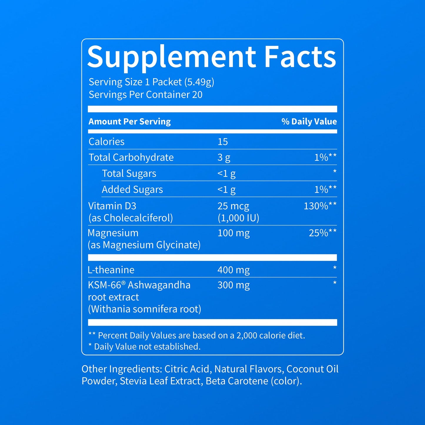 Nello Supercalm Powdered Drink Mix, Cortisol Reducer and Sleep Aid Supplement, L Theanine, Ksm-66 Ashwagandha, Magnesium Glycinate, Vitamin D 3, No Sugar, Non GMO, On The Go, 20 Ct, Raspberry Lemonade