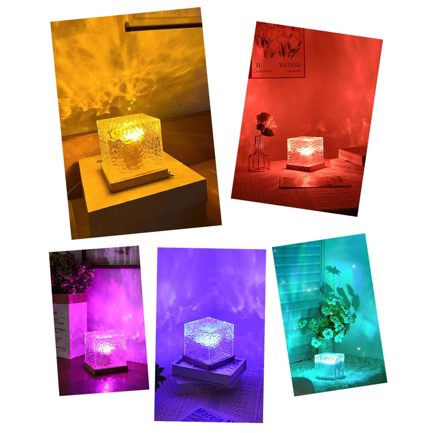 Ocean Wave Projector Light, 16-Color LED Shower Lamp with Remote, 3D Water Ripple Projection, Romantic Ambient Lighting for Kids Room, Relaxation, Bedroom, Bathroom & Night Light