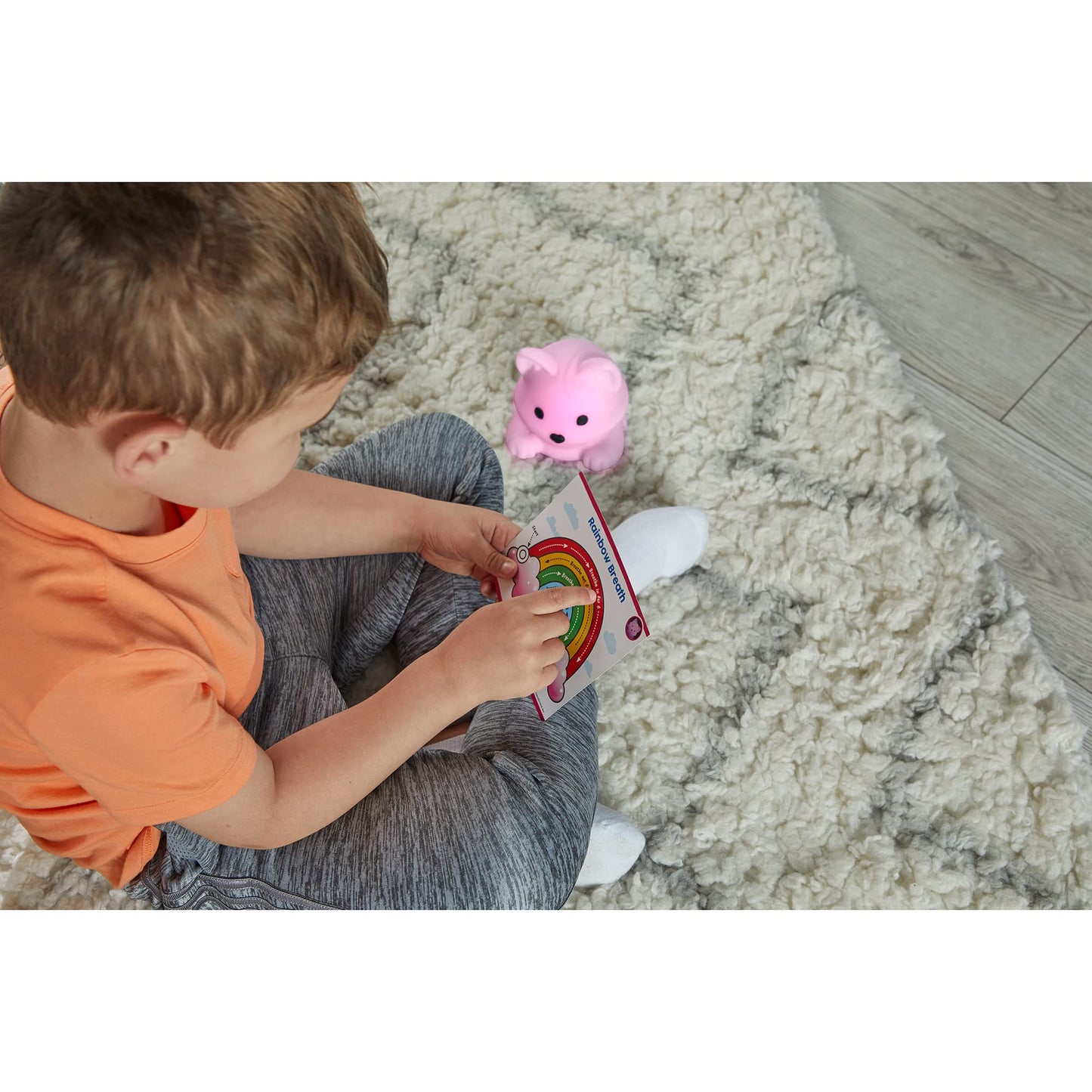hand2mind PAWZ The Calming Pup, Learn Deep Breathing, Rechargeable Animal Night Light, Kids Anxiety Relief, Mindfulness for Kids, Calm Down Corner Supplies, Social Emotional Learning Activities