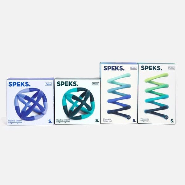 Speks Helix Magnetic Fidget Toy | Stress Relief Desk Toy for Adults & Teens 14+ | Sensory Toy | Office Gifts | Fleks & Helix Bundle