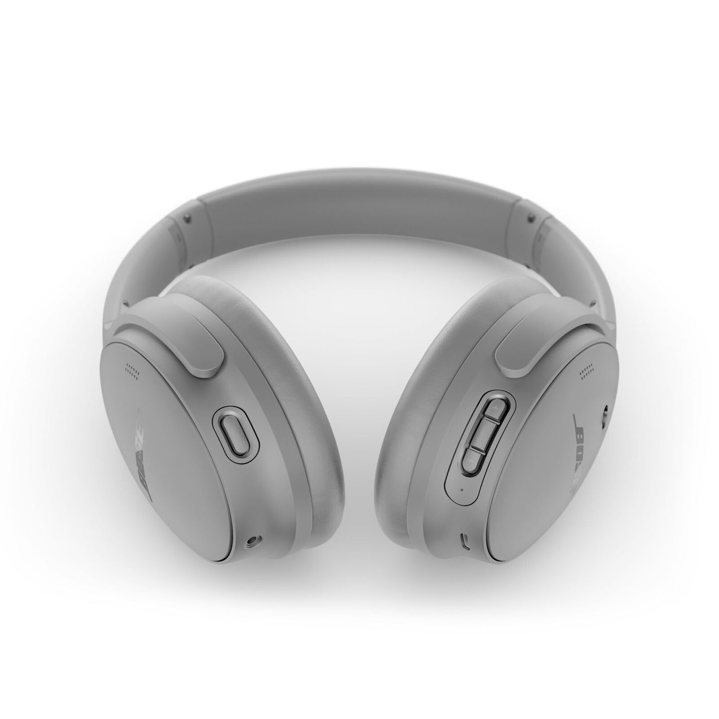 Bose QuietComfort Headphones - Wireless Bluetooth Headphones, Active Over Ear Noise Cancelling and Mic, USB-C Charging, Deep Bass, Up to 24 Hours of Playtime, White Smoke