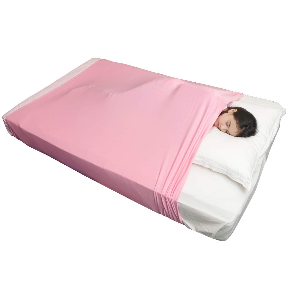 TOPARCHERY Sensory Compression Blanket Sensory Bed Sheet - Help Settle Down at Nighttime - Increase Calm and Comfort (Full,Pink)