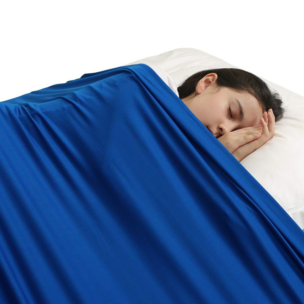 TOPARCHERY Sensory Compression Blanket Sensory Bed Sheet - Help Settle Down at Nighttime - Increase Calm and Comfort (Full,Pink)