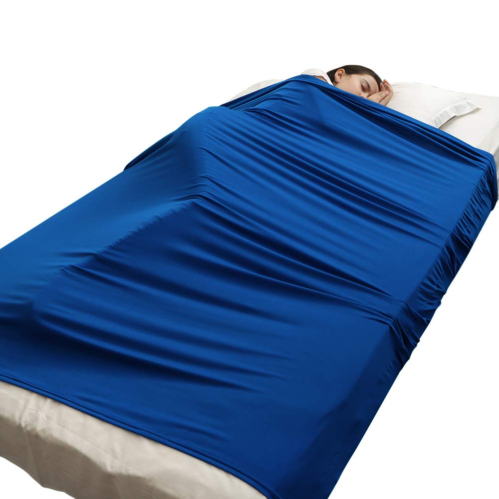 TOPARCHERY Sensory Compression Blanket Sensory Bed Sheet - Help Settle Down at Nighttime - Increase Calm and Comfort (Full,Pink)