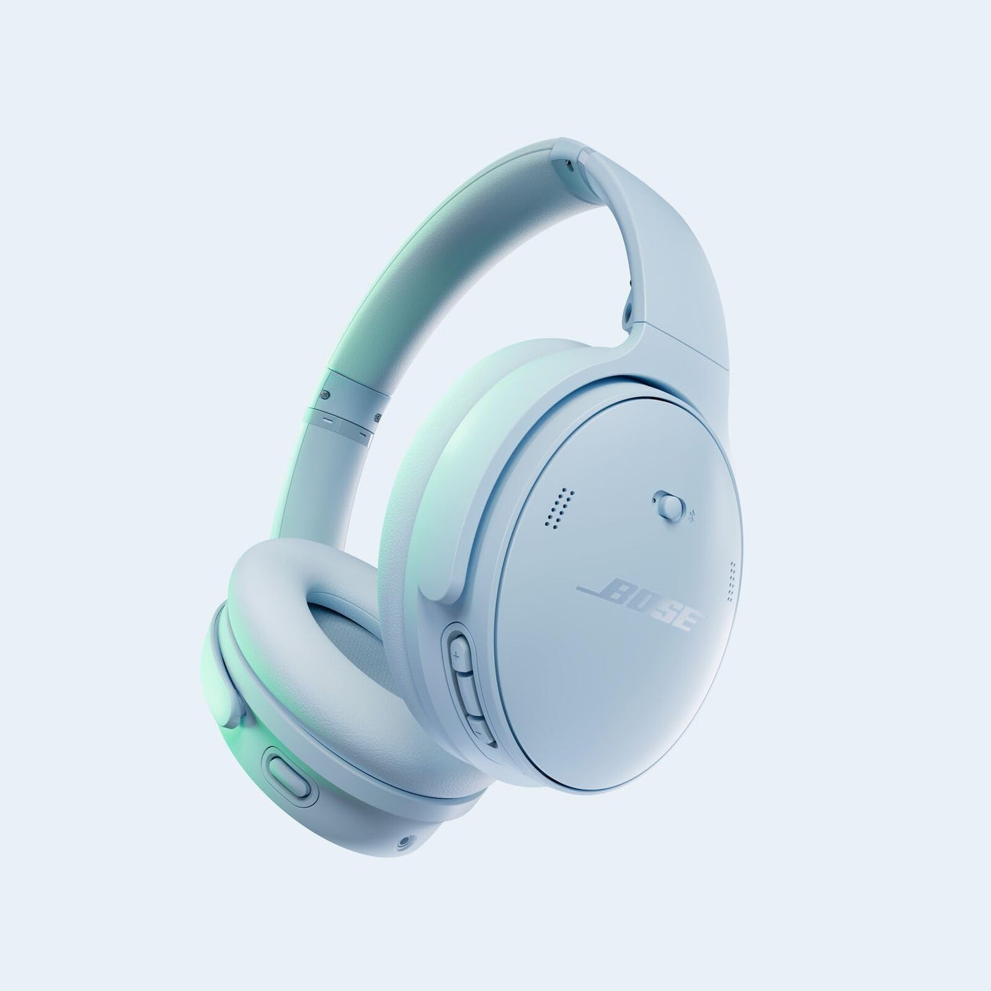 Bose QuietComfort Headphones - Wireless Bluetooth Headphones, Active Over Ear Noise Cancelling and Mic, USB-C Charging, Deep Bass, Up to 24 Hours of Playtime, White Smoke
