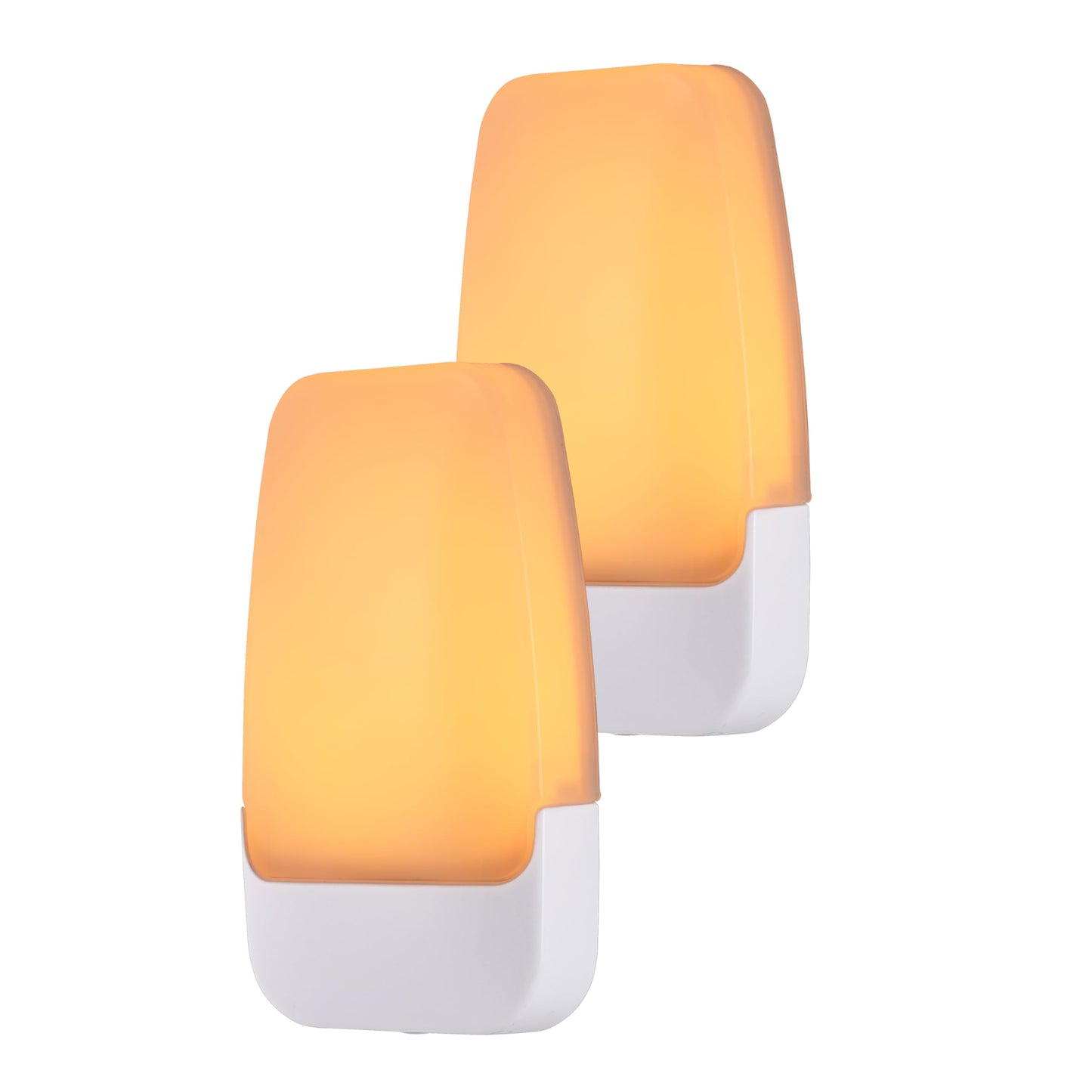 GE Sleeplite Night Lights Plug Into Wall, Dusk to Dawn Sensor, Ambient Lighting, Sleep Aid, Bathroom Décor, LED Lights for Bedroom, Apartment Essentials, Smart Home,76135, Amber, 2 Pack