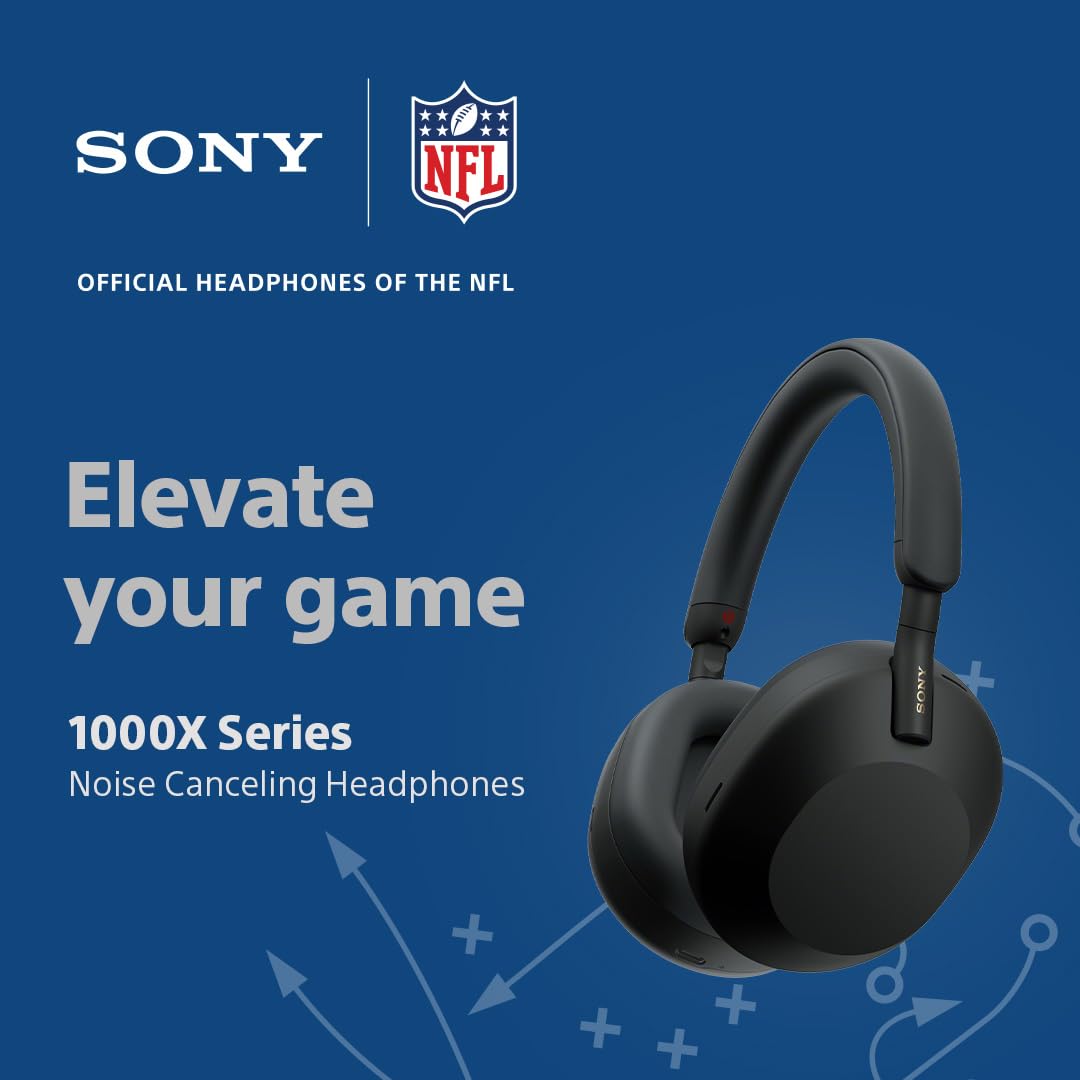 Sony WH-1000XM5 Premium Noise Canceling Headphones, Auto NC Optimizer, 30-Hour Battery, Alexa Voice Control, Midnight Blue