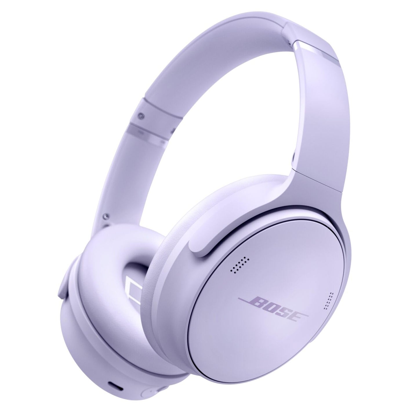 Bose QuietComfort Headphones - Wireless Bluetooth Headphones, Active Over Ear Noise Cancelling and Mic, USB-C Charging, Deep Bass, Up to 24 Hours of Playtime, White Smoke