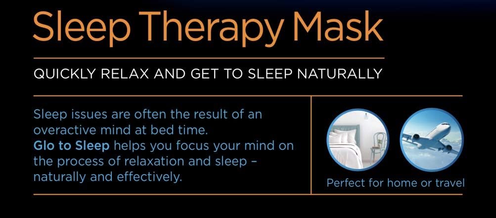 Advanced Glo to Sleep Eye Mask, Nighttime Adult Sleep Aid for Men & Women, Deep REM Sleep, Relaxation, Red & Blue Lighting, Patented Sleep Enhancement Technology Helps You Fall Asleep Quickly.