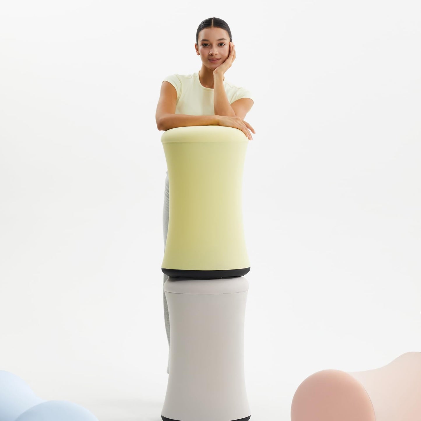 TopJob Boba Chair Stylish Ergonomic Active Wobble Stool, ADHD Chair, Improves Posture and Focus, Ergonomic with Height Adjustable Stool for Adults Children for Home Office