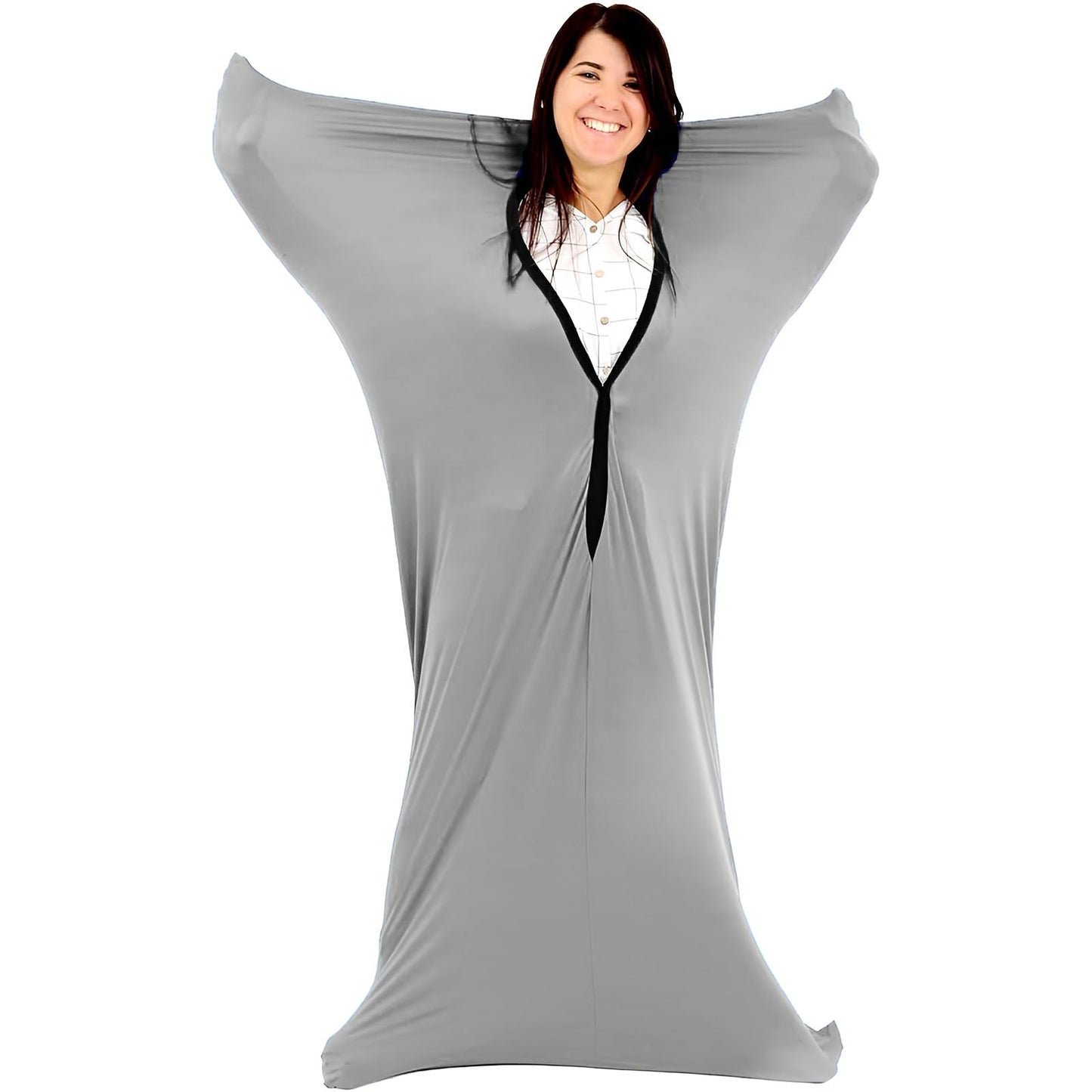 TRQQWEQQ Relaxing Sensory Socks Body Sock for Men Women to Keep Nice Sleeping Comfortable Sensory Bed Sheet(Gray,M/Medium)