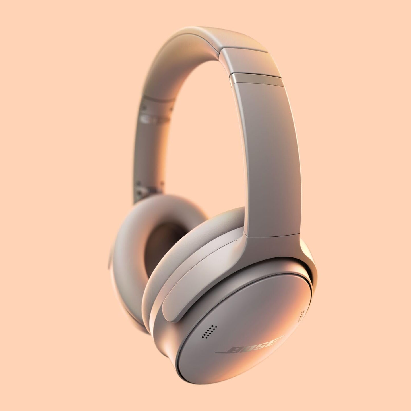 Bose QuietComfort Headphones - Wireless Bluetooth Headphones, Active Over Ear Noise Cancelling and Mic, USB-C Charging, Deep Bass, Up to 24 Hours of Playtime, White Smoke