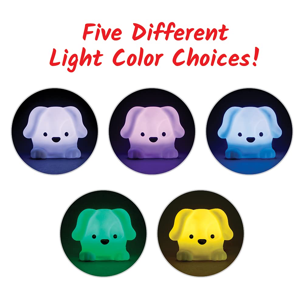 hand2mind PAWZ The Calming Pup, Learn Deep Breathing, Rechargeable Animal Night Light, Kids Anxiety Relief, Mindfulness for Kids, Calm Down Corner Supplies, Social Emotional Learning Activities