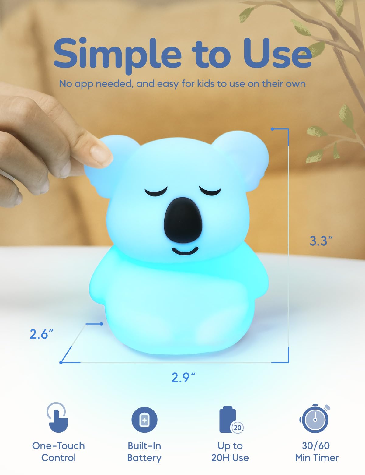 Breathing Pal Mini 'Yoyo' - Mindfulness Breathing Light, Guided Visual Meditation Breathing Light, Anxiety Relief Items for Calm Down Corner/Meditation/Sleep Aid for Adult/Kid