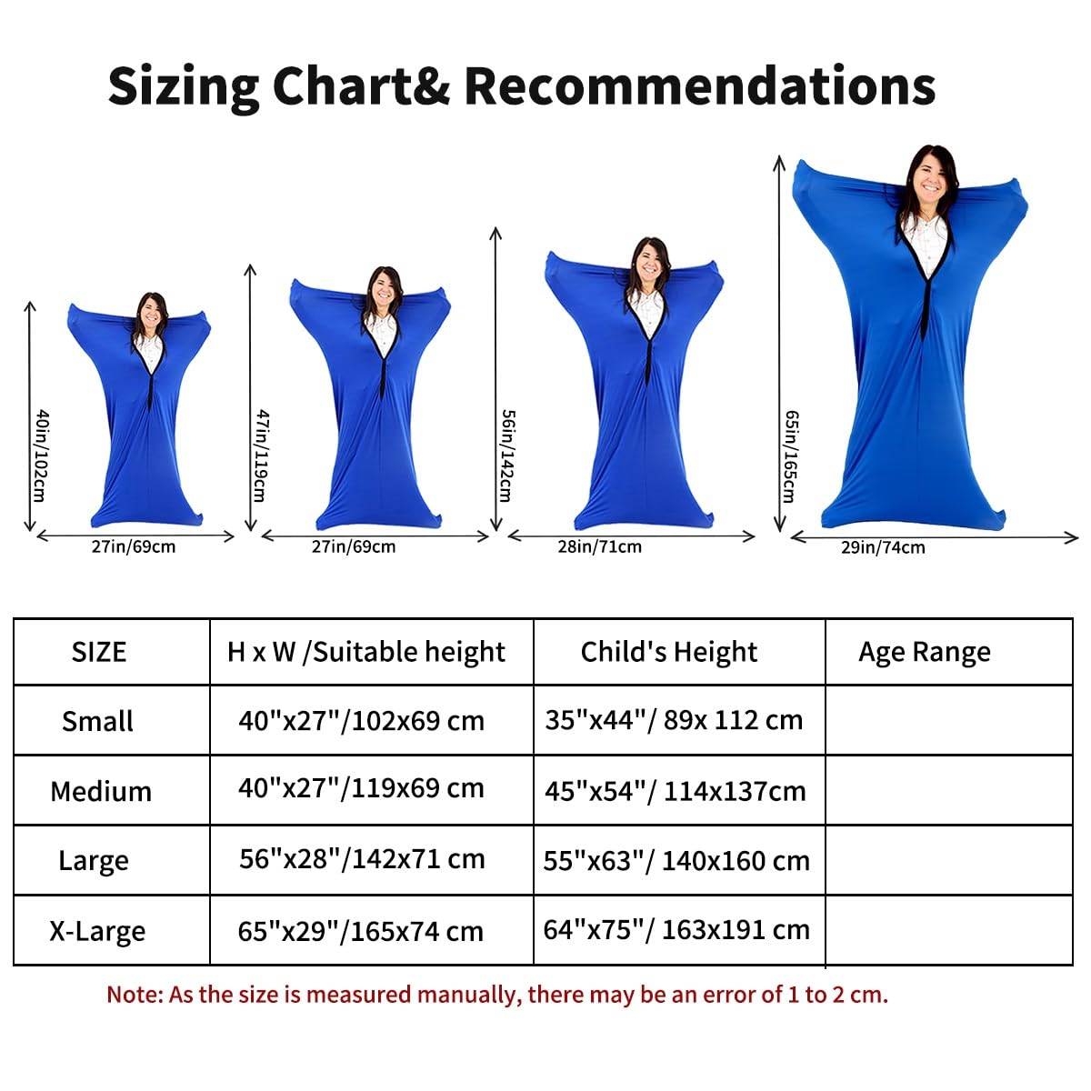 TRQQWEQQ Relaxing Sensory Socks Body Sock for Men Women to Keep Nice Sleeping Comfortable Sensory Bed Sheet(Gray,M/Medium)