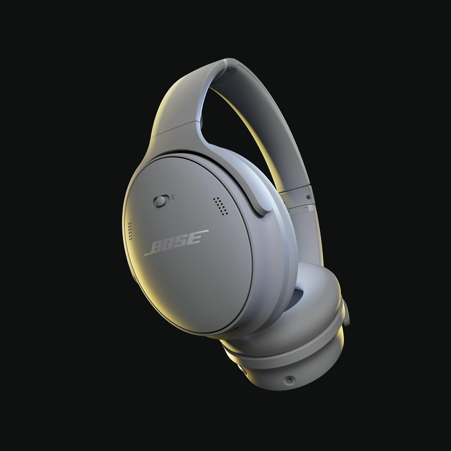 Bose QuietComfort Headphones - Wireless Bluetooth Headphones, Active Over Ear Noise Cancelling and Mic, USB-C Charging, Deep Bass, Up to 24 Hours of Playtime, White Smoke