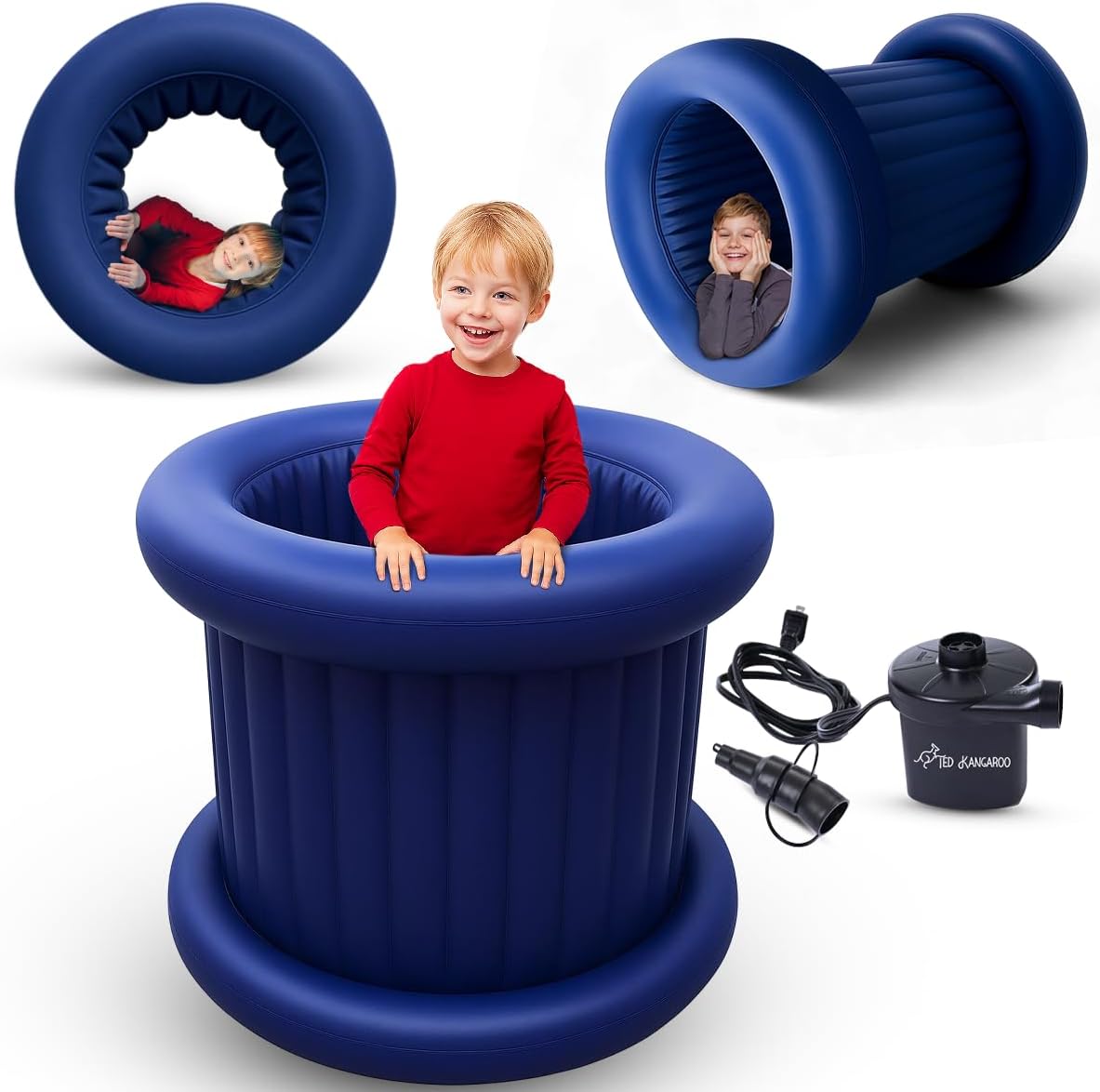 TED KANGAROO Cloudbounce Barrel Roll Sensory Chair – Calming Vestibular | Deep Pressure | Reinforced 2025 Edition | Durable, Easy to Clean