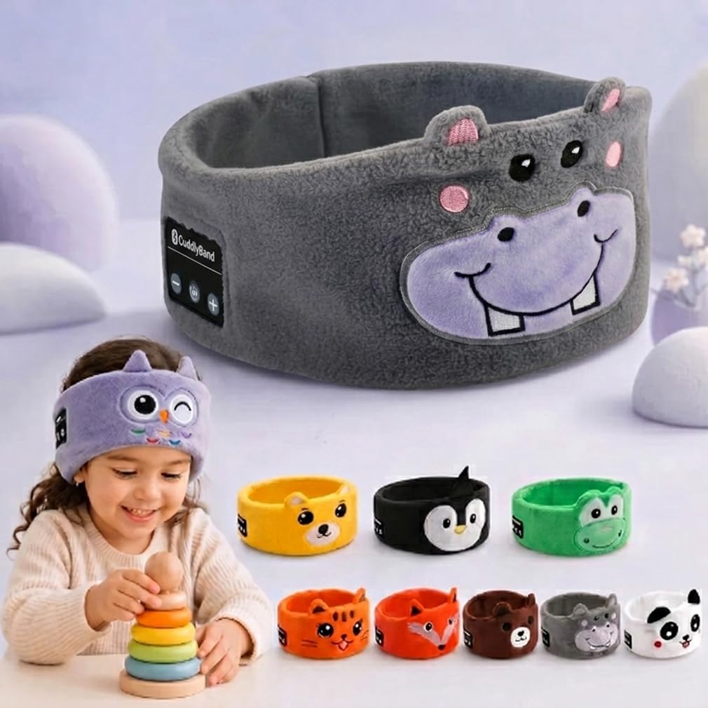 Dozibands Plush Sleep Headband for Kids Bluetooth Wireless Cozy Tunes Headphones Sensory Eye Mask Sleeping Ear Muffs