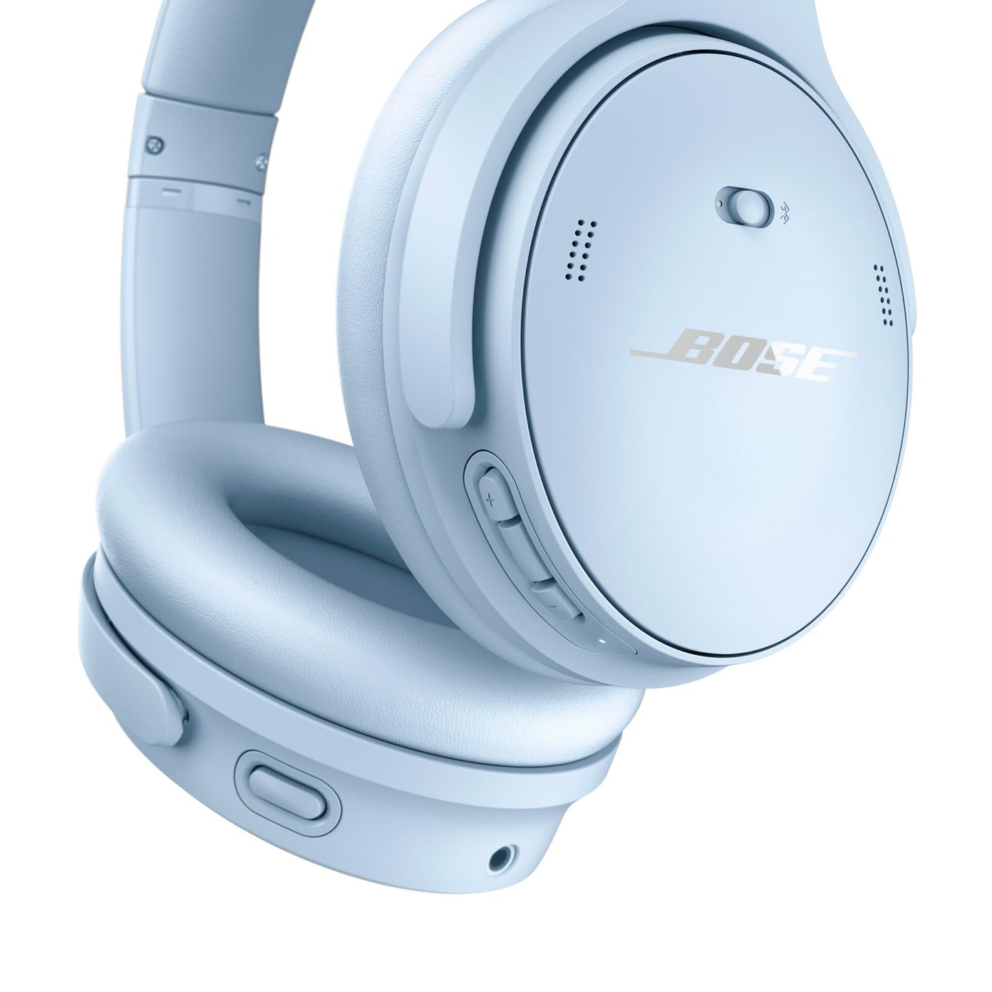 Bose QuietComfort Headphones - Wireless Bluetooth Headphones, Active Over Ear Noise Cancelling and Mic, USB-C Charging, Deep Bass, Up to 24 Hours of Playtime, White Smoke