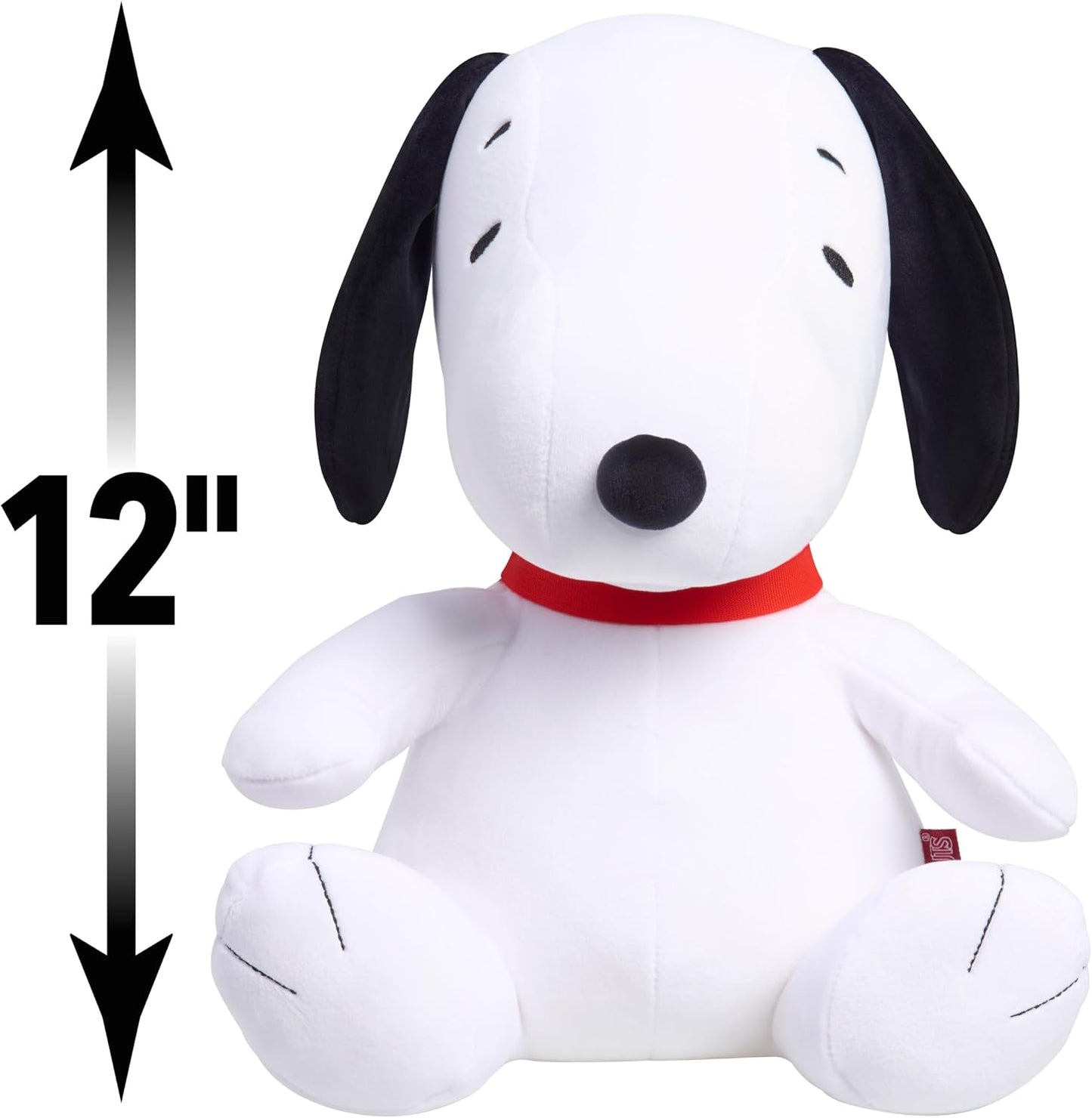 Peanuts Large 2 lb Weighted Plush Snoopy, 12-inch Stuffed Animal, Kids Toys for Ages 3 Up by Just Play
