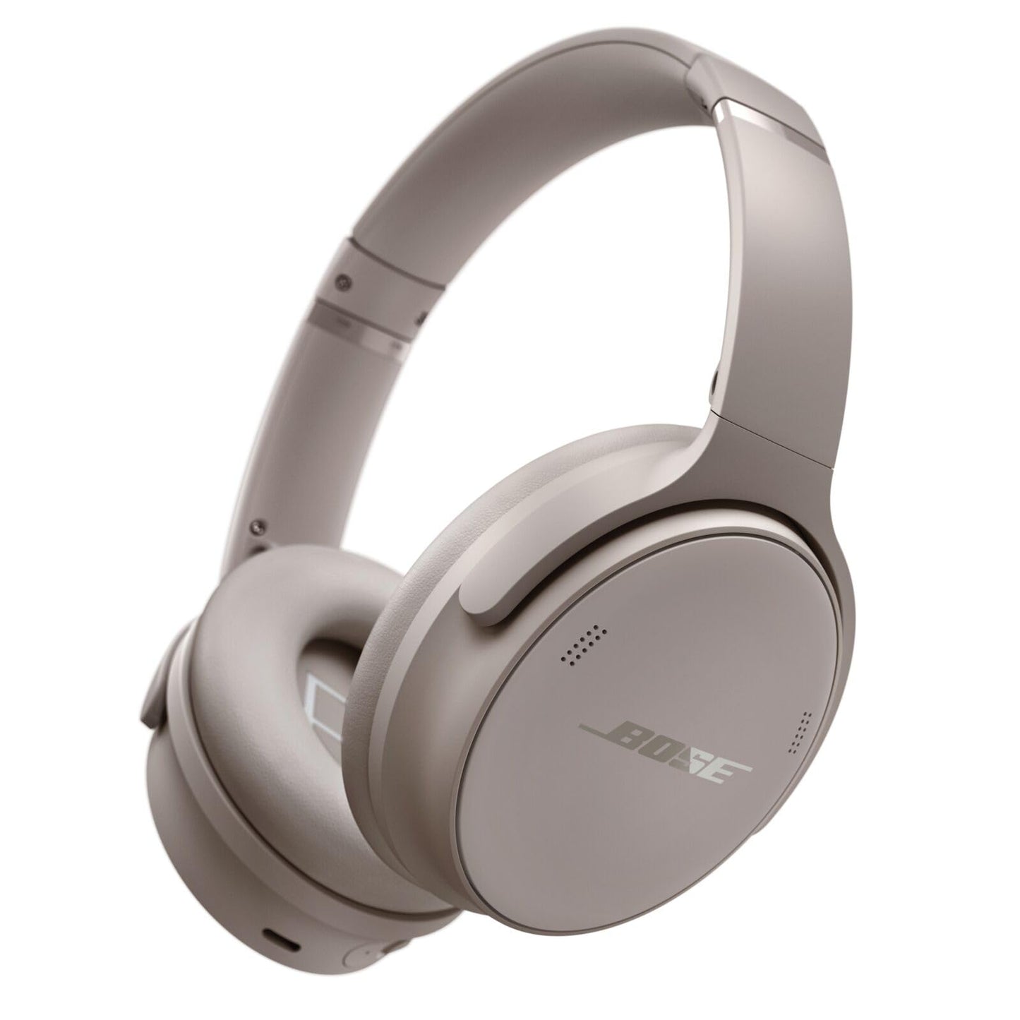 Bose QuietComfort Headphones - Wireless Bluetooth Headphones, Active Over Ear Noise Cancelling and Mic, USB-C Charging, Deep Bass, Up to 24 Hours of Playtime, White Smoke
