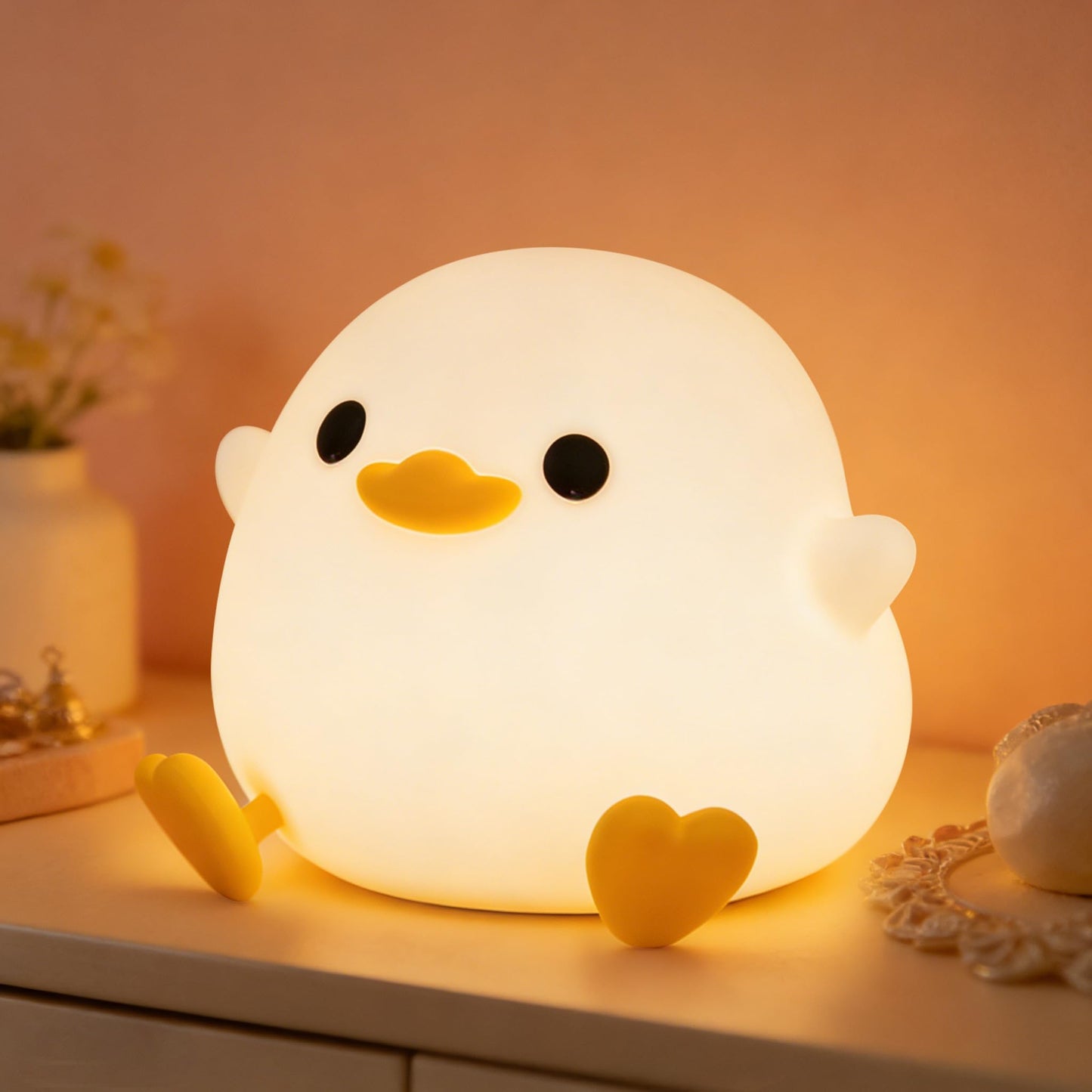 FAMIDUO Capybara Night Light for Kids,Safe Squishy Silicone Nursery Light with Timer,Dimmable & Rechargeable Touch Bedside Lamp, Cute Capybara Gifts for Boys Girls Toddlers, Baby & Kids Room Decor