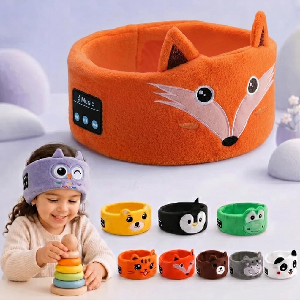 Dozibands Plush Sleep Headband for Kids Bluetooth Wireless Cozy Tunes Headphones Sensory Eye Mask Sleeping Ear Muffs
