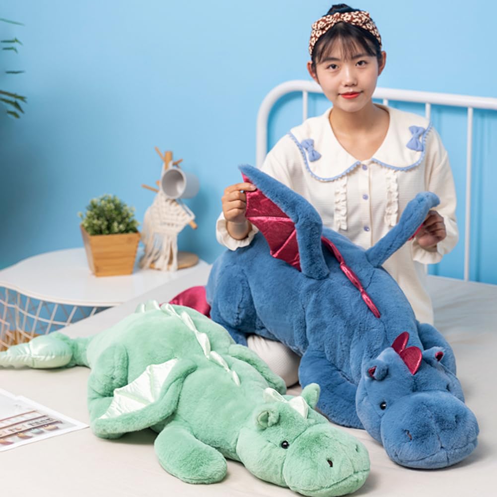 Weighted Dragon Stuffed Animal 43.3" 6.1Lbs, Large Black Weighted Plush Dragon Toy for Kids and Adults(2025 Weighted Version)