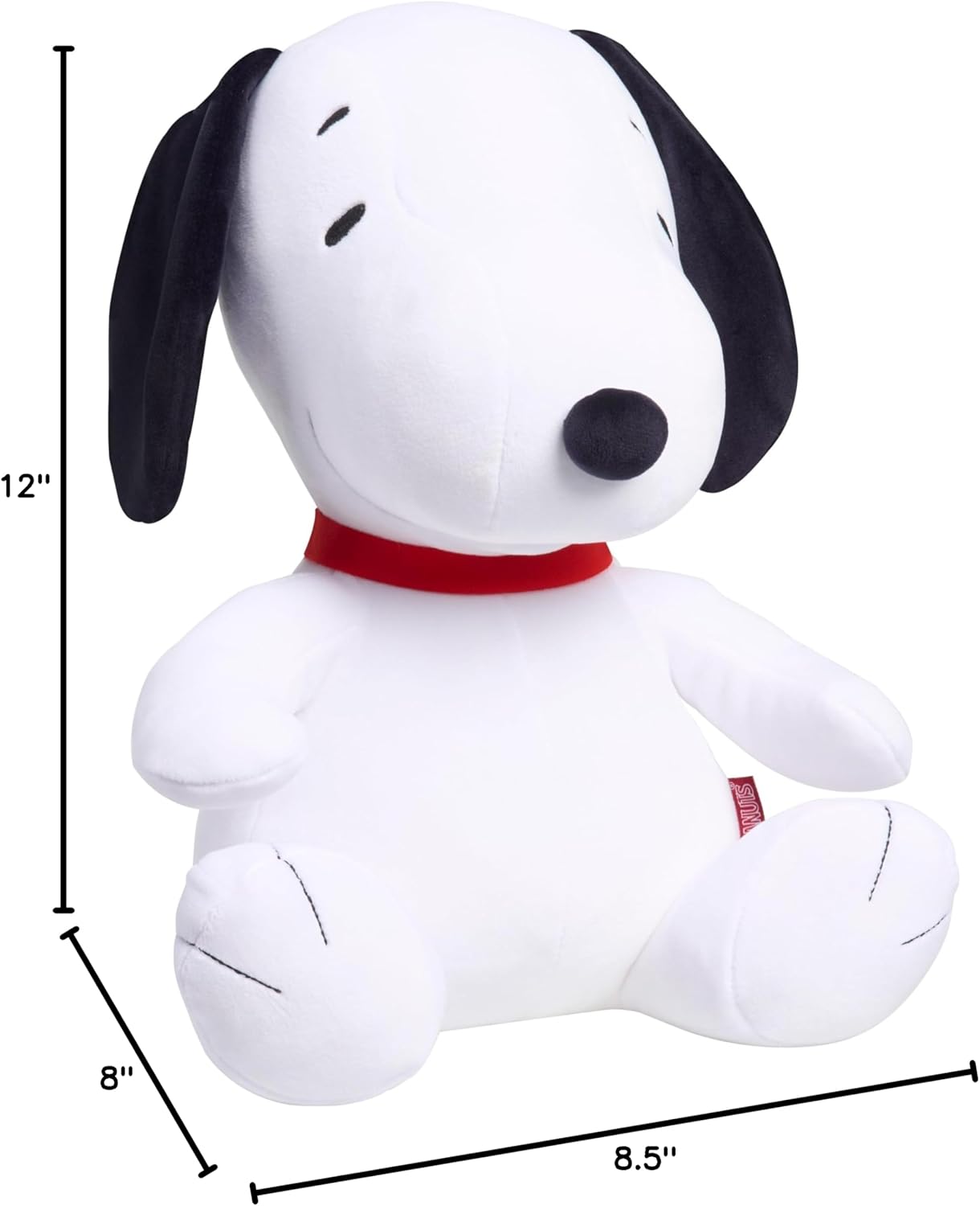 Peanuts Large 2 lb Weighted Plush Snoopy, 12-inch Stuffed Animal, Kids Toys for Ages 3 Up by Just Play
