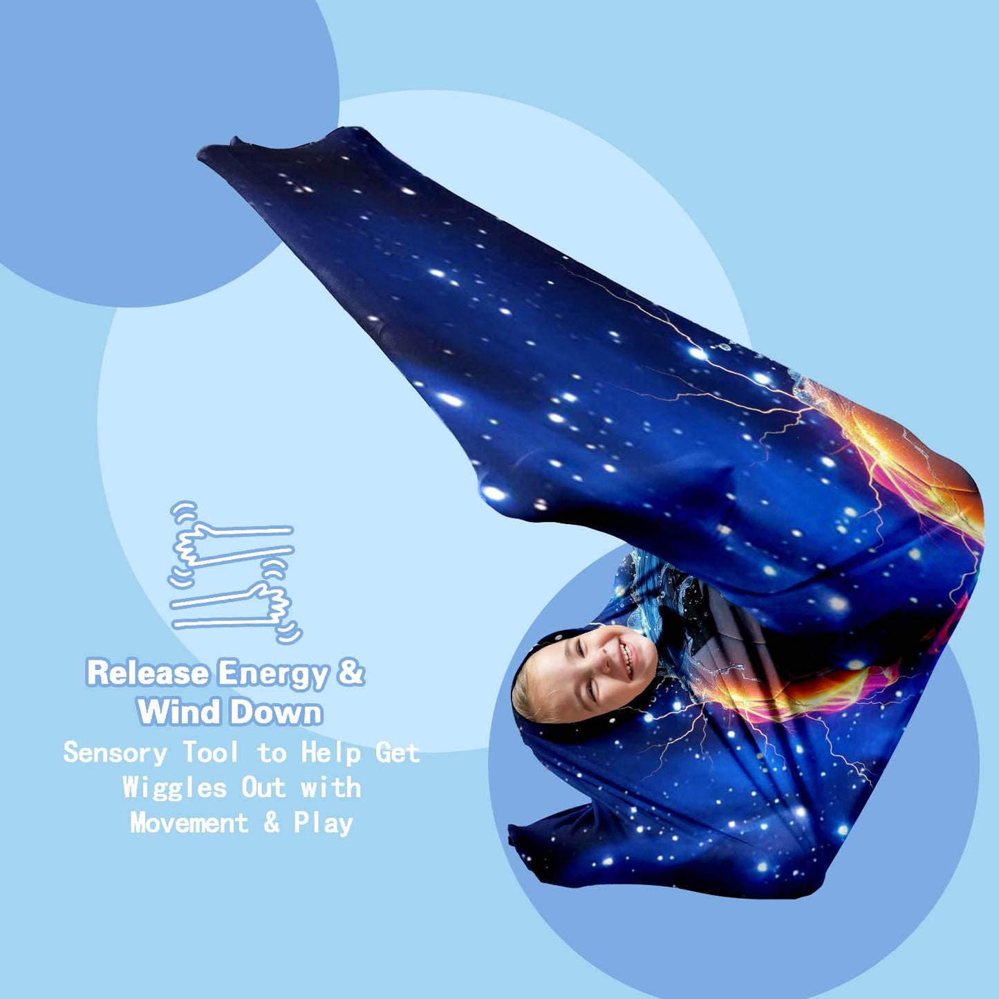 Cute Tiger Autism Movement Stretchy Sensory Body Socks - ADHD and Improve Sensory Processing Sox - Help Children with Autism (Medium)