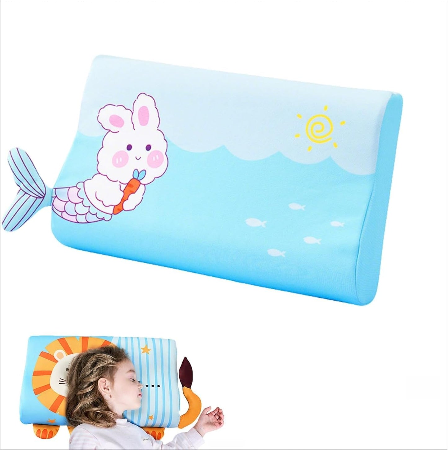 Slumberkiddies Calmly® The Sensory Pillow for Better and Healthier Sleep (Blue Whale, 1PCS-45 * 27 * 6)