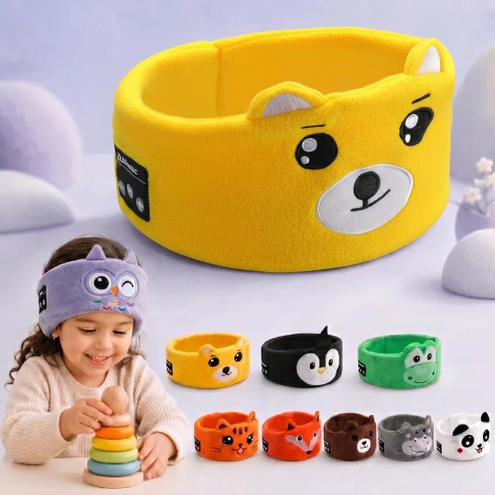 Dozibands Plush Sleep Headband for Kids Bluetooth Wireless Cozy Tunes Headphones Sensory Eye Mask Sleeping Ear Muffs