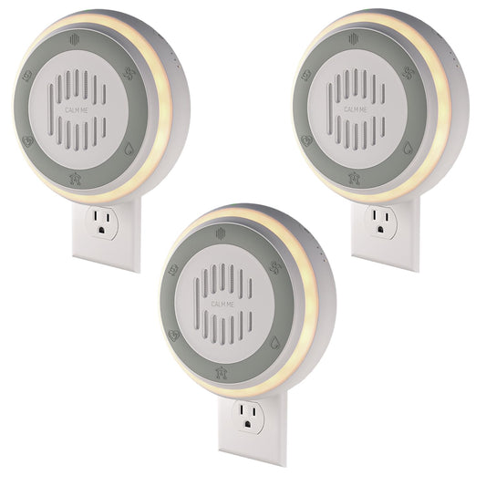Wall Plug in White Noise Sound Machine for Office Privacy & Noise Canceling, White Noise Machine for Sleeping Adults & Baby, Therapy Noise Blocker with 20 Soothing Sounds & Nightlight by Calm Me.