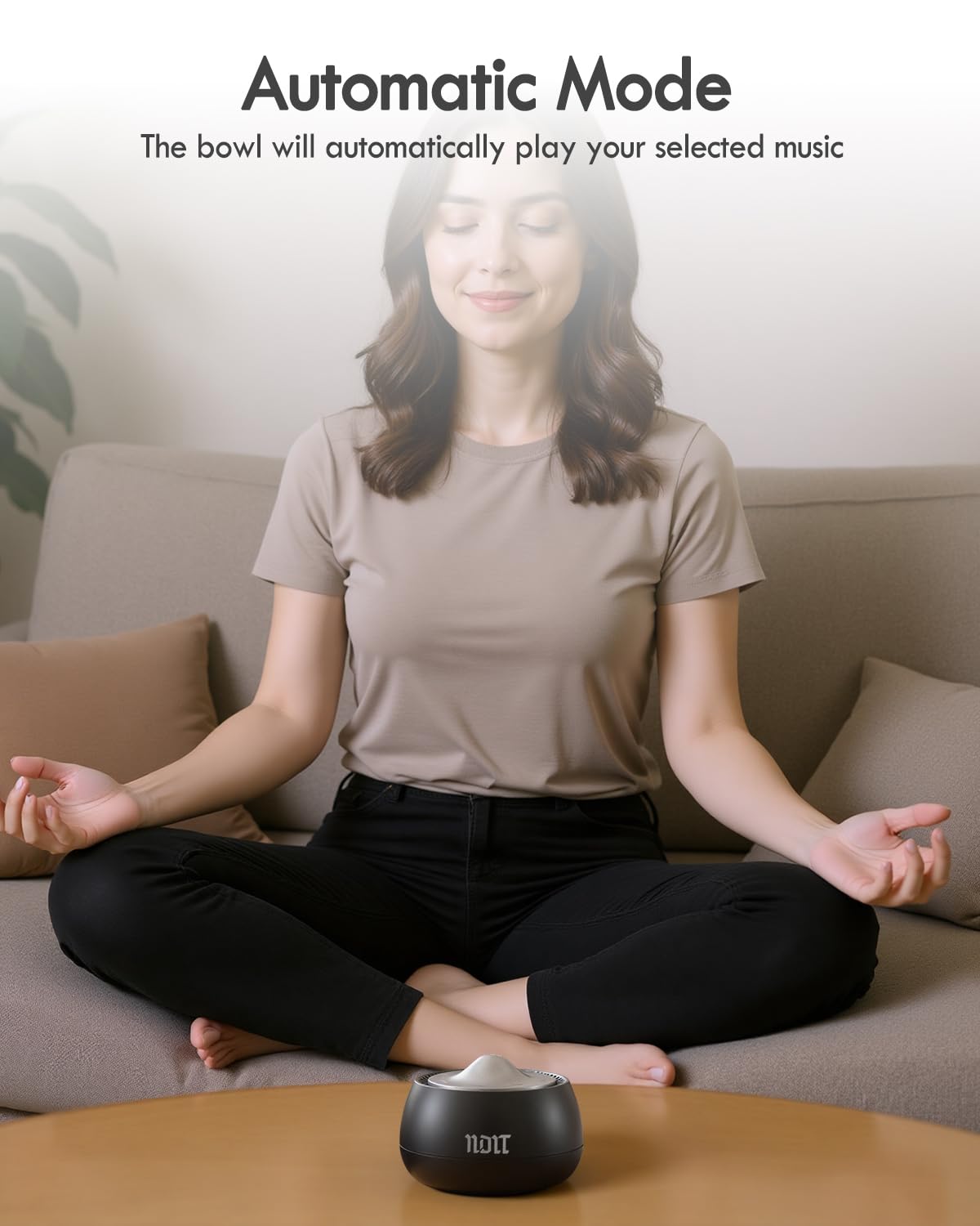Portable Electronic Tibetan Singing Bowl, 8 Chakra Modes with 8 Chakra Cycle Play Mode, Auto/Manual Mode, Vibration & Built-in Timer, USB-C Rechargeable Meditation Device for Yoga, Reiki, Relaxation