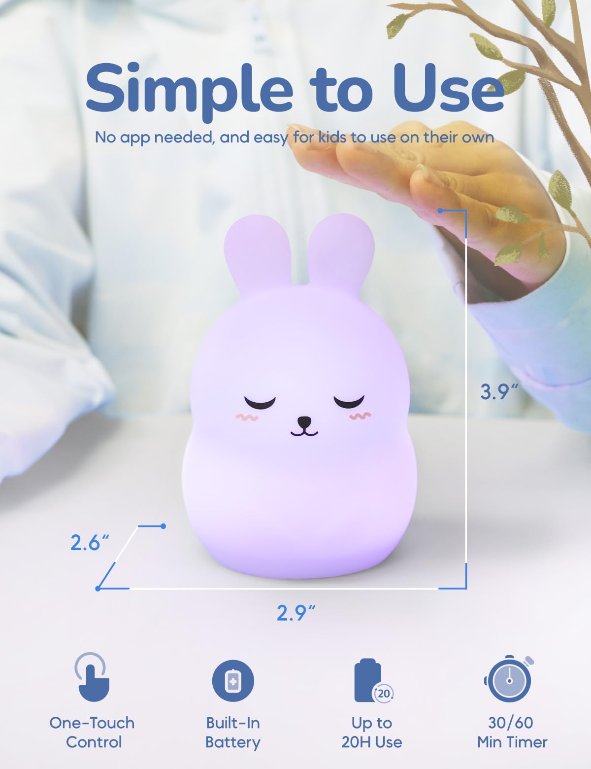 Breathing Pal Mini 'Yoyo' - Mindfulness Breathing Light, Guided Visual Meditation Breathing Light, Anxiety Relief Items for Calm Down Corner/Meditation/Sleep Aid for Adult/Kid