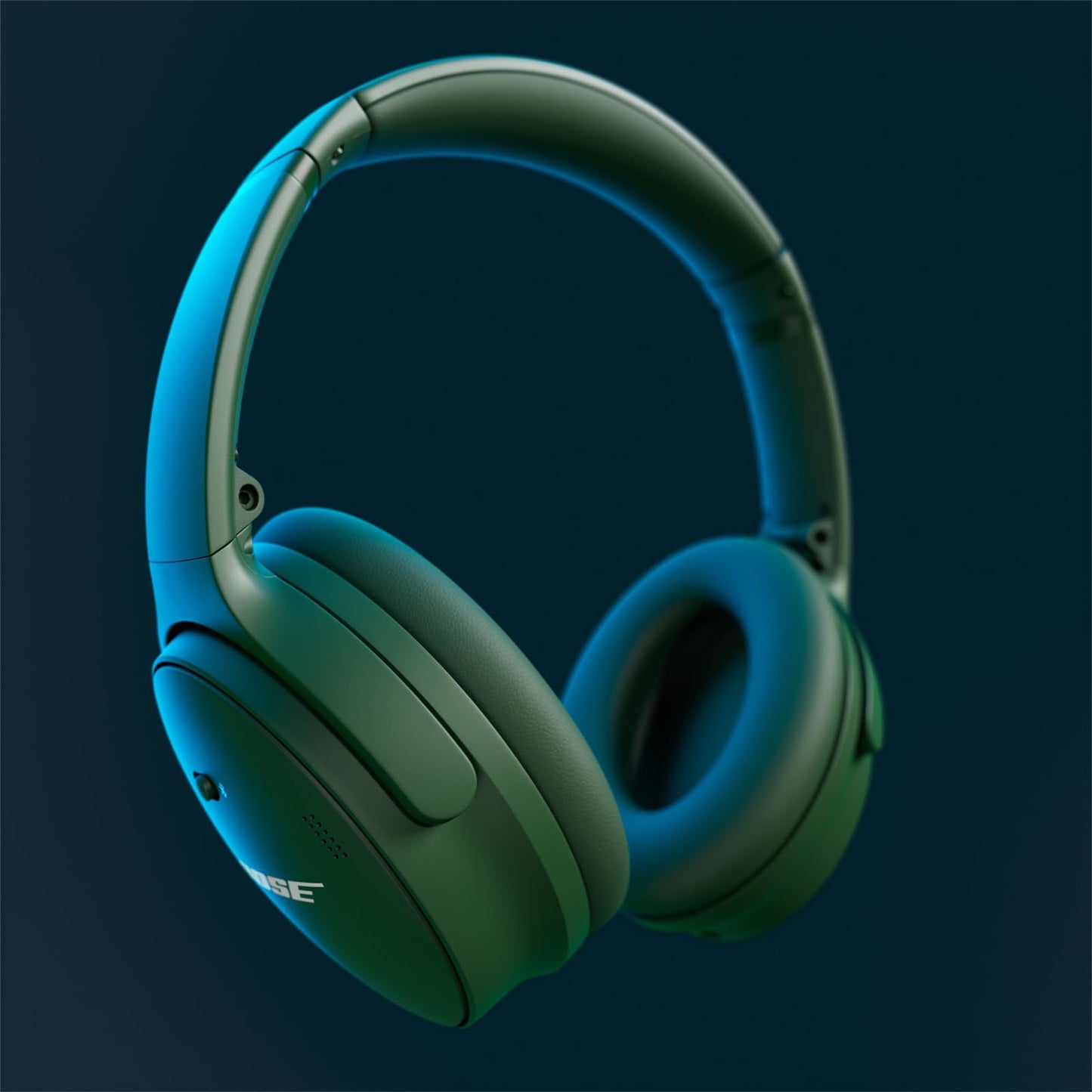 Bose QuietComfort Headphones - Wireless Bluetooth Headphones, Active Over Ear Noise Cancelling and Mic, USB-C Charging, Deep Bass, Up to 24 Hours of Playtime, White Smoke