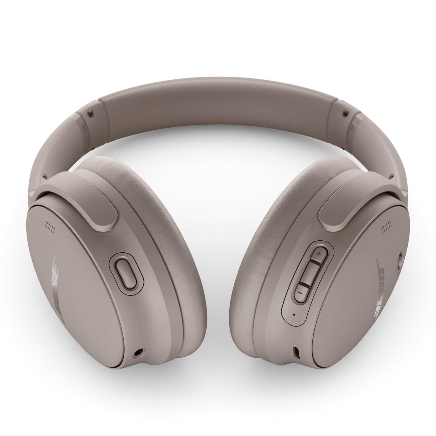 Bose QuietComfort Headphones - Wireless Bluetooth Headphones, Active Over Ear Noise Cancelling and Mic, USB-C Charging, Deep Bass, Up to 24 Hours of Playtime, White Smoke