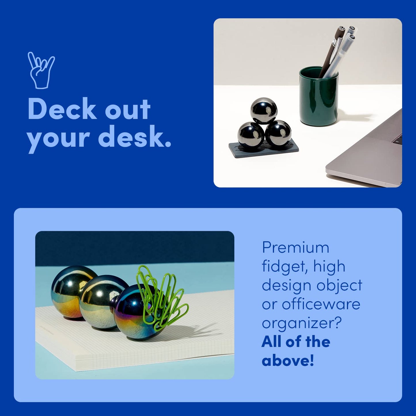 Speks Supers Magnetic Balls Fidget Toy for Adults and Teens 14+ | Stress Relief, Desk Toy | Stocking Stuffers & Office Holiday Gifts | Oil Slick 6 Pack