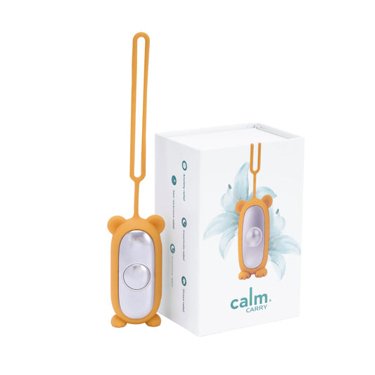Glowco CalmCarry Mini Bear Kids Sleep Aid Device – Handheld Microcurrent Relaxation Tool, Supports Calm, Focus & Gentle Relief, USB Rechargeable, Portable Wellness Device for Children (Pink)