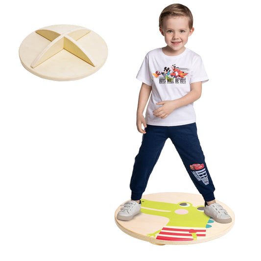 Wooden Balance Board With Crossed Base Balance Kids Rocking Seesaw Balance Board Sensory Training Rocking Board Balance Training Equipment Indoor Outdoor
