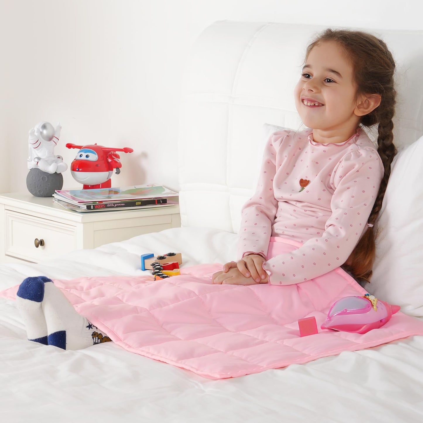 Kivik Weighted Blanket 3lbs, Blue Dinosaur Weighted Blankets, Cute Small Weighted Blankets 3 Pounds, Washable Soft Heavy Blanket Throw for All-Season, 36x48 Inches Blue