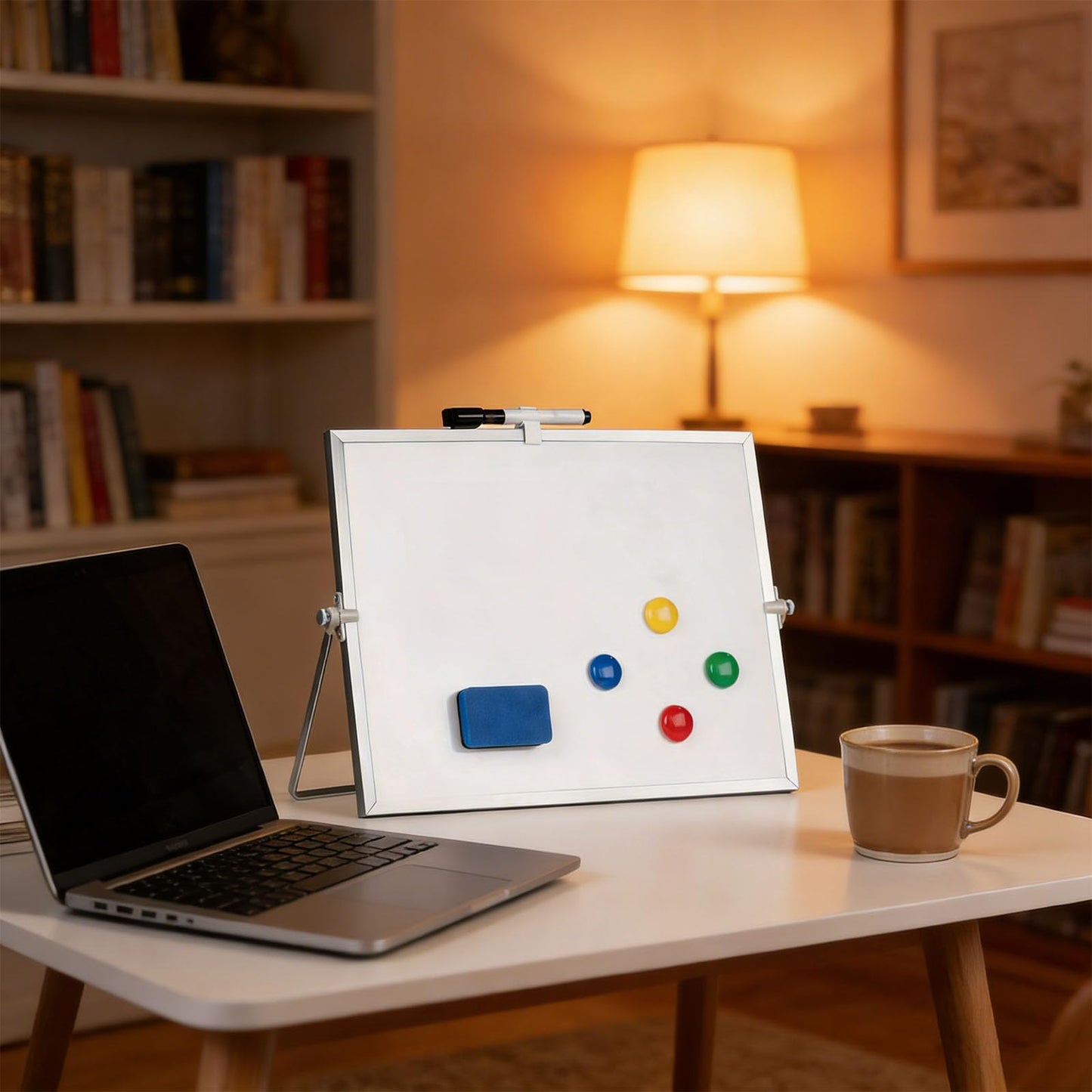 Sideboard 40x30cm Rotating Stand and Marker Writing Board for Home Classroom