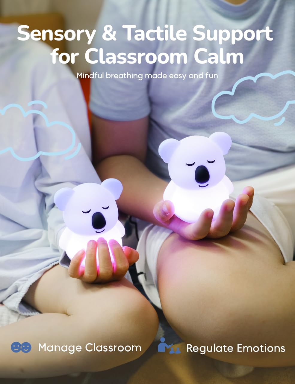 Breathing Pal Mini 'Yoyo' - Mindfulness Breathing Light, Guided Visual Meditation Breathing Light, Anxiety Relief Items for Calm Down Corner/Meditation/Sleep Aid for Adult/Kid