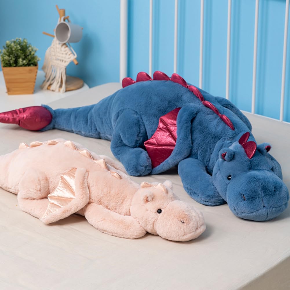 Weighted Dragon Stuffed Animal 43.3" 6.1Lbs, Large Black Weighted Plush Dragon Toy for Kids and Adults(2025 Weighted Version)