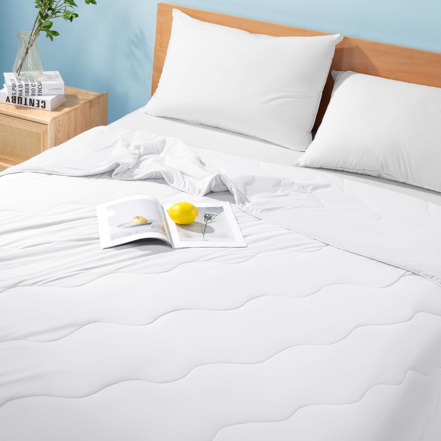 Cooling Blanket for Hot Sleepers & Night Sweats – Cooling Comforter, Breathable Lightweight Double-Sided Summer Bedding, Breathable Soft All Season (Lavender, Queen(90"x90"))