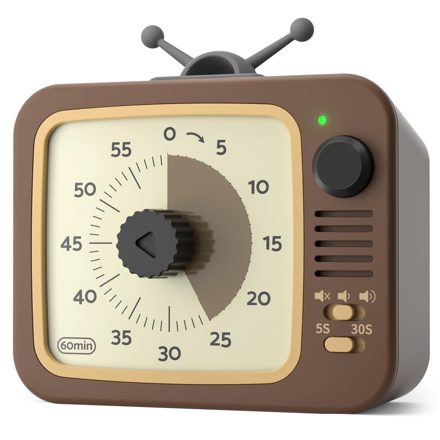 LIORQUE Visual Timer for Kids with Pause Function, 60-Minute Countdown Timers for Classroom Office Kitchen with Silent Operation, Kids Timer for Teaching